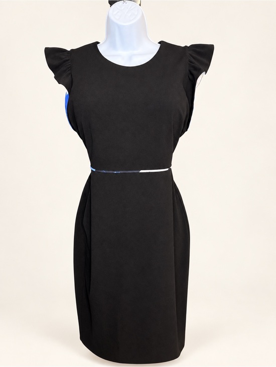 Calvin Klein Dresses & Skirts - Calvin Klein Black Midi Sheath Dress with Flutter Sleeves